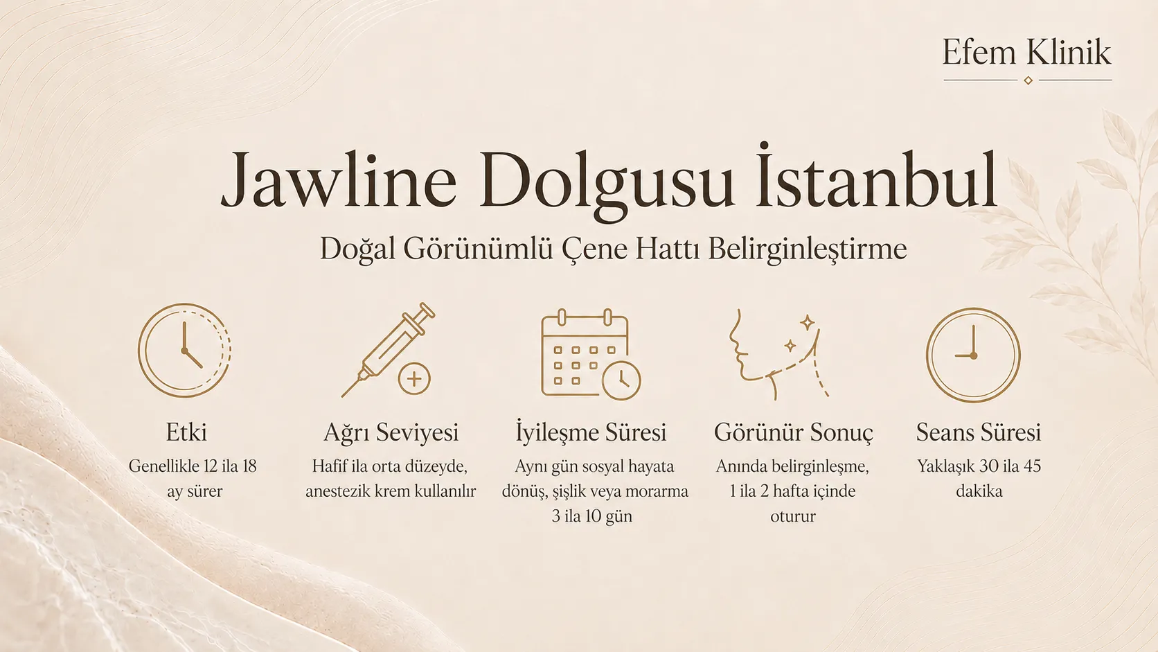 Jawline dolgusu İstanbul doğal &ccedil;ene hattı belirginleştirme