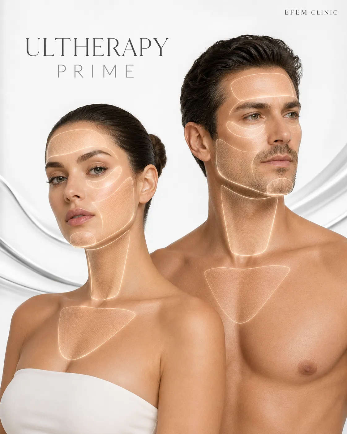 Ultherapy Prime treatment areas for face jawline brow and neck in Istanbul