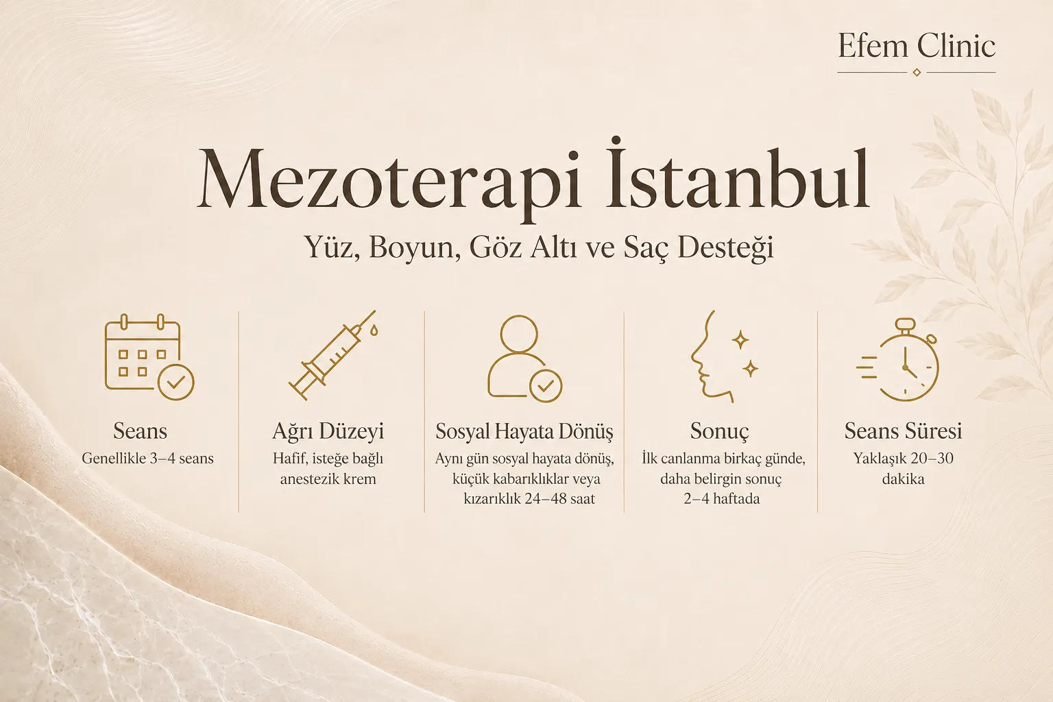 mezoterapi ve cilt güçlendirme infografik
