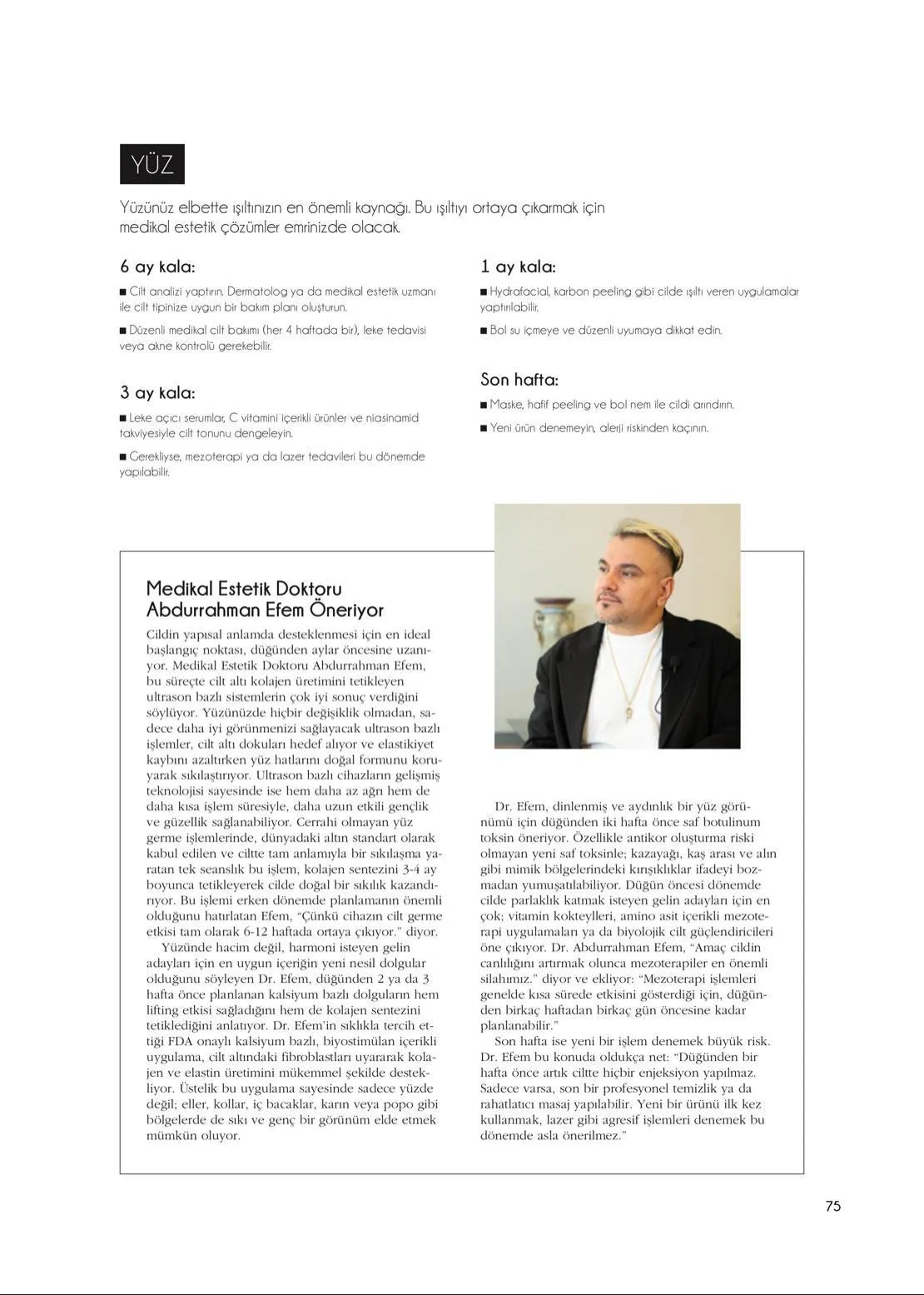Fashion Travel Magazine d&uuml;ğ&uuml;nden &ouml;nce yapılacak estetik işlemler r&ouml;portajı sayfa 2