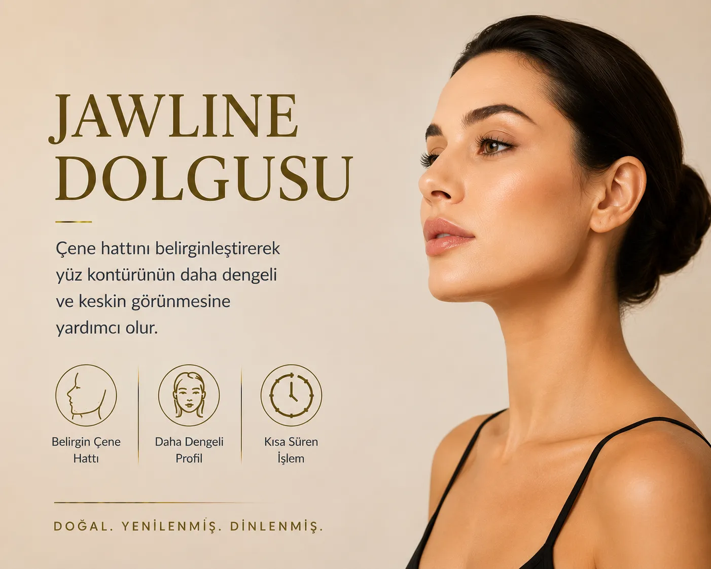 İstanbul jawline dolgusu doğal &ccedil;ene hattı belirginleştirme