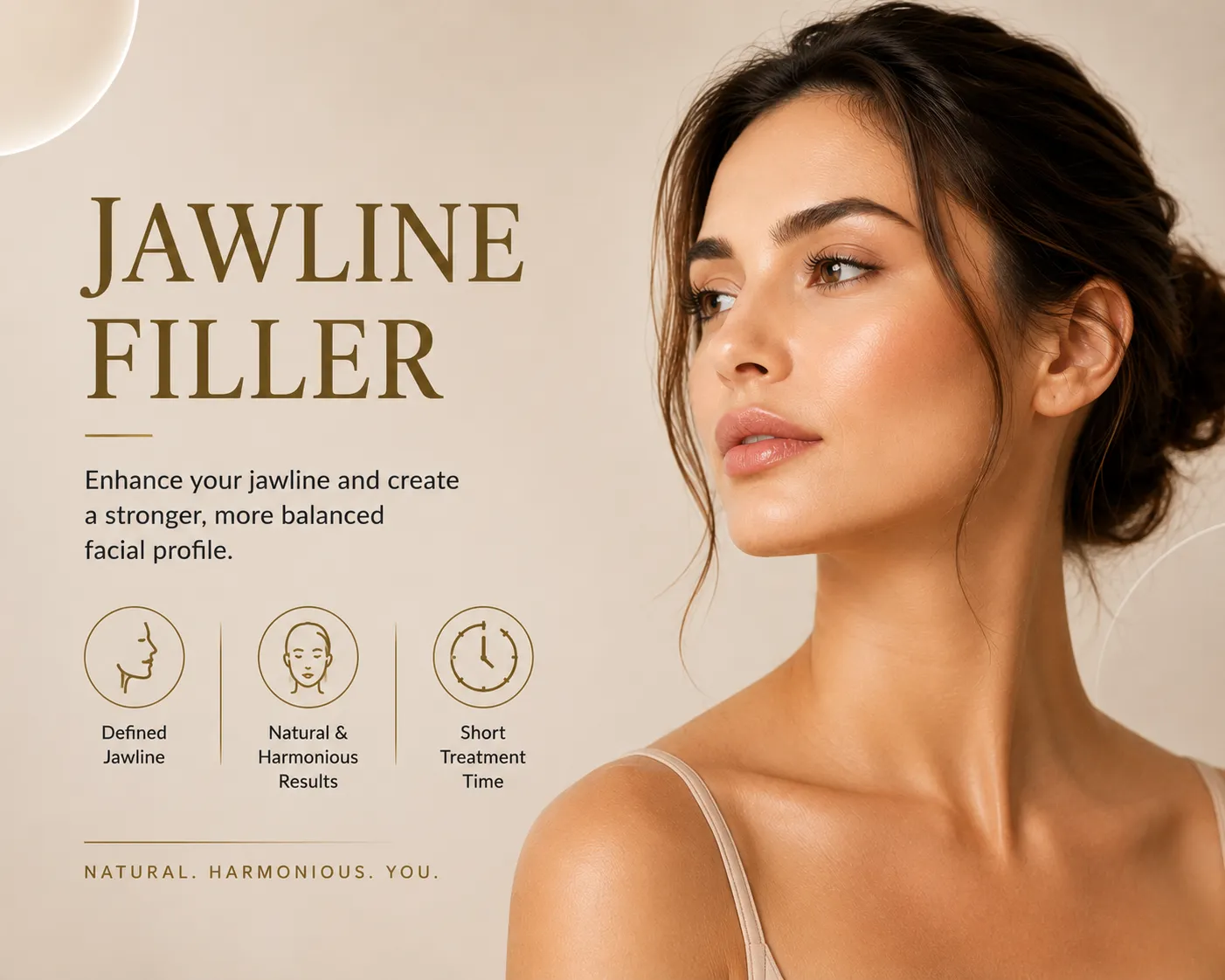 jawline filler in Istanbul for natural chin line definition