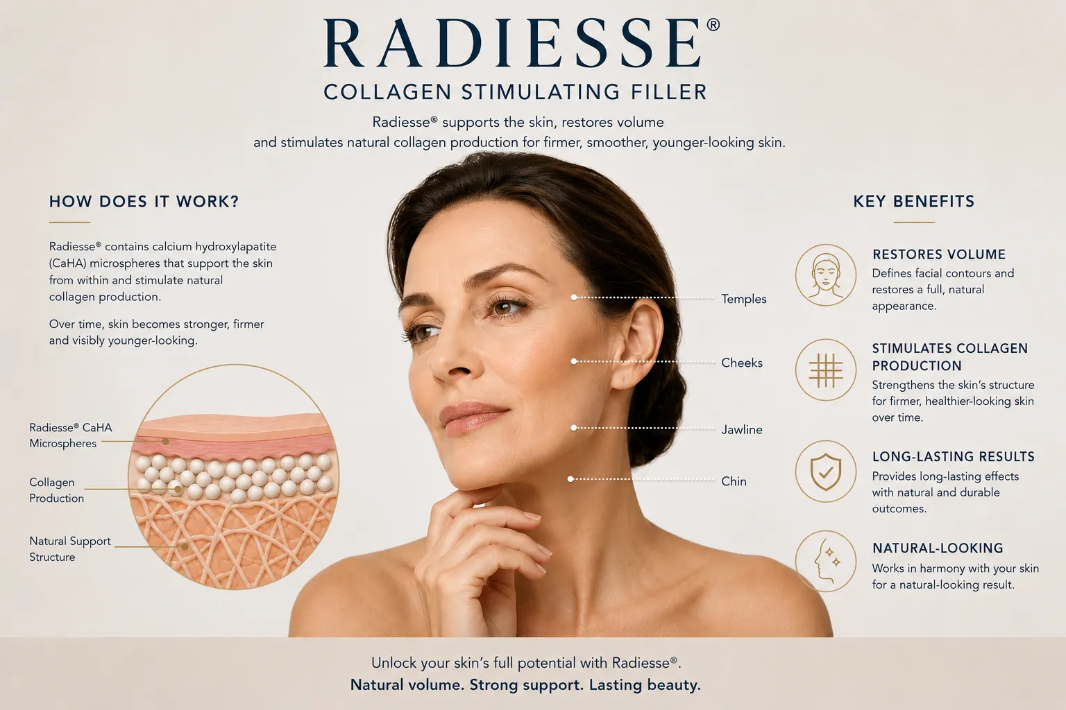 Radiesse key benefits for collagen stimulation facial contour and skin elasticity Istanbul