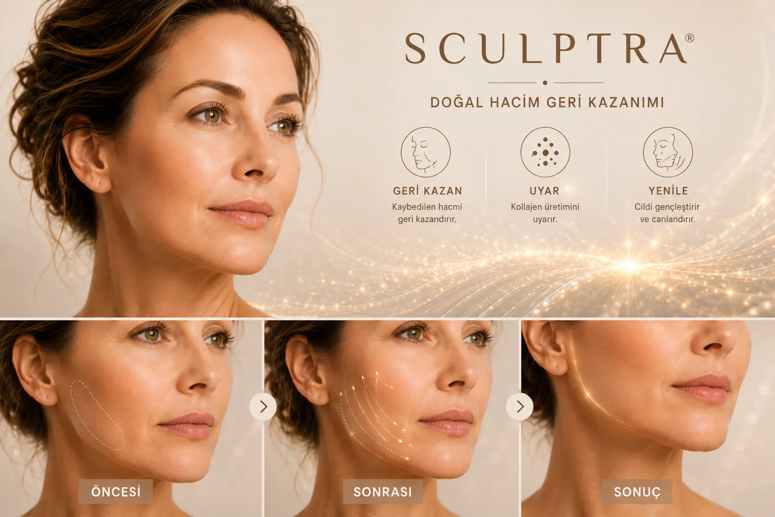 Sculptra uygulama süreci kolajen üretimi ve kademeli sonuçlar