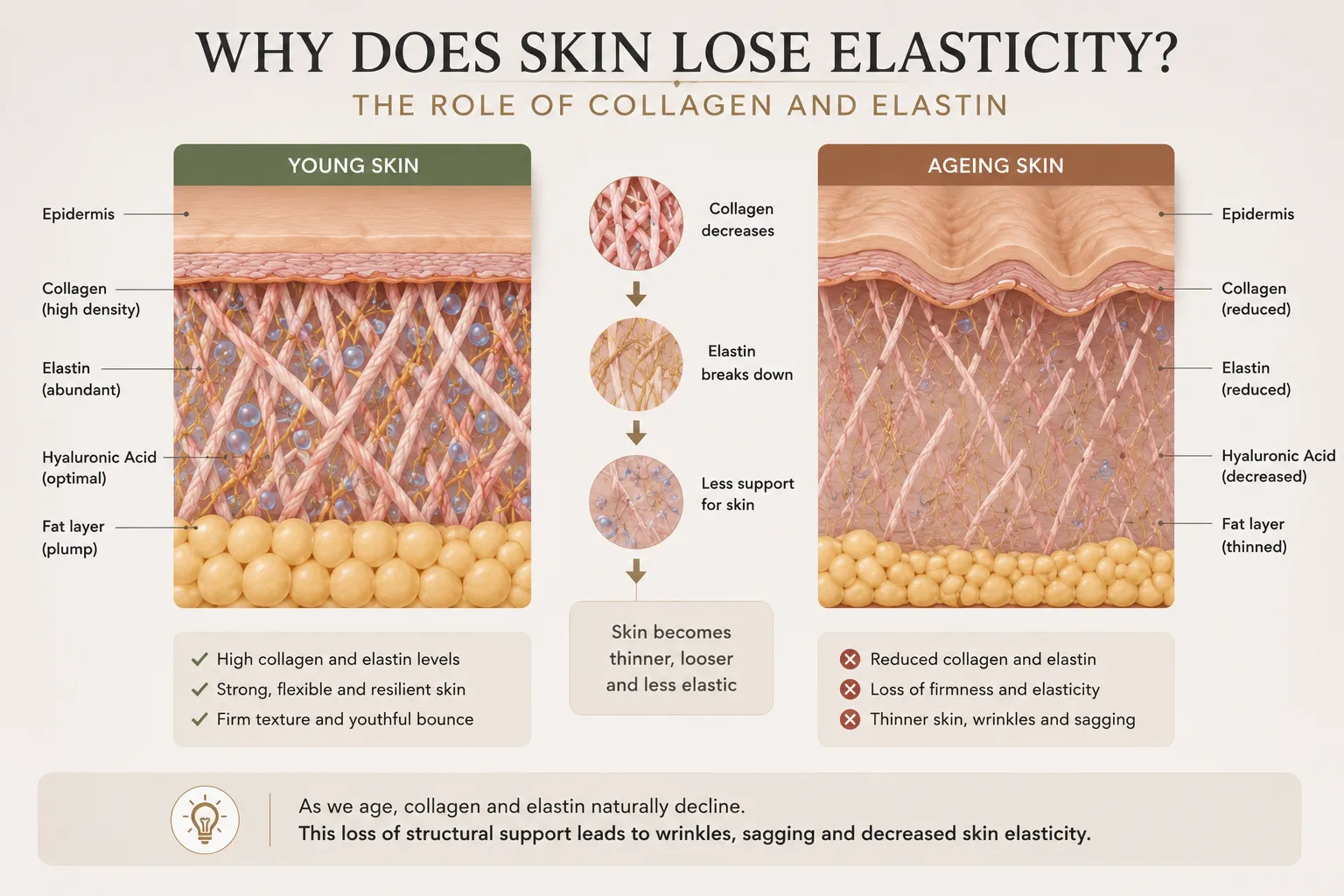 Why does skin lose elasticity collagen elastin and skin laxity explained