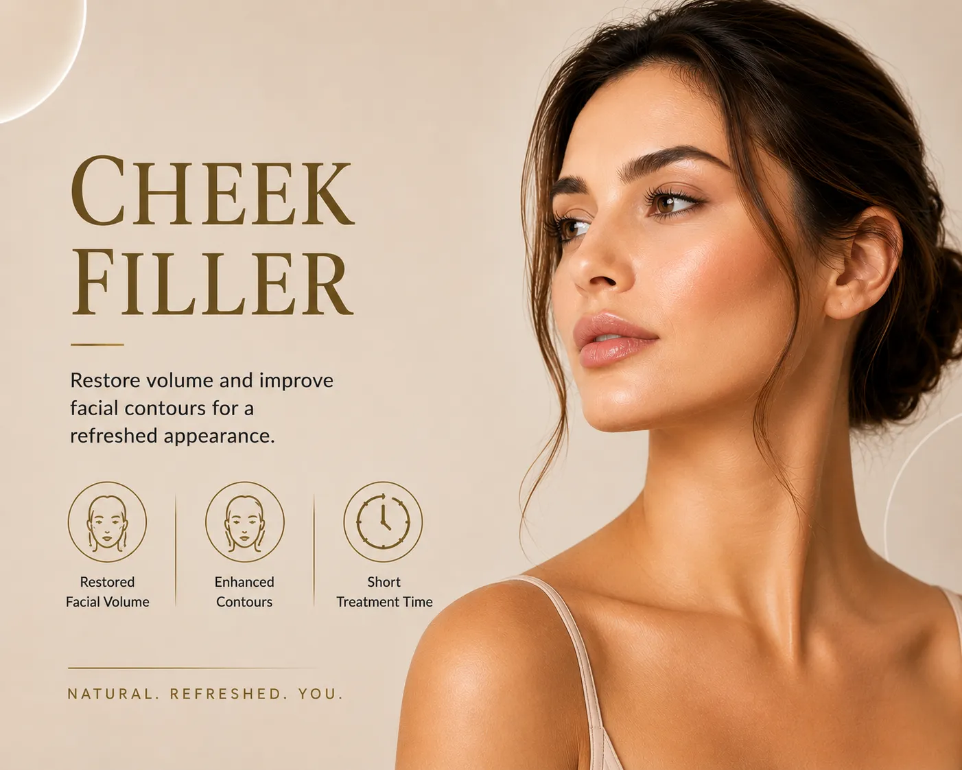Cheek filler in Istanbul for natural midface support and cheekbone definition