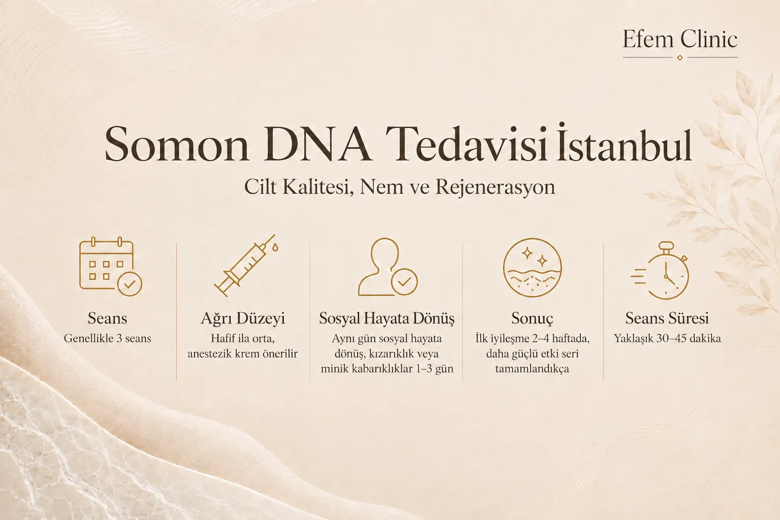 Somon DNA tedavisi s&uuml;reci cilt yenilenmesi ve polin&uuml;kleotid bilgilendirme g&ouml;rseli