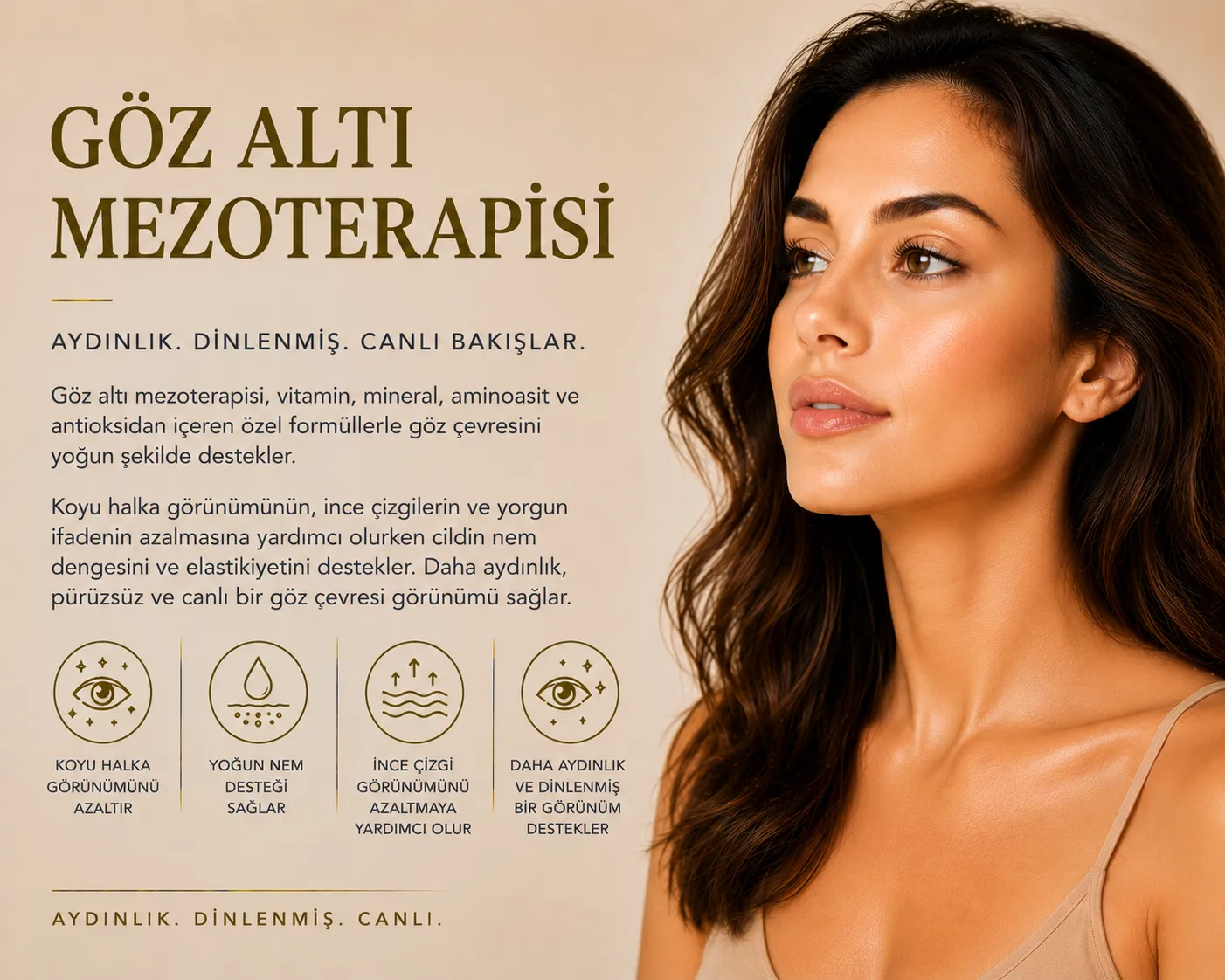G&ouml;z altı mezoterapisi İstanbul Levent g&ouml;z &ccedil;evresi cilt kalitesi ve nem desteği