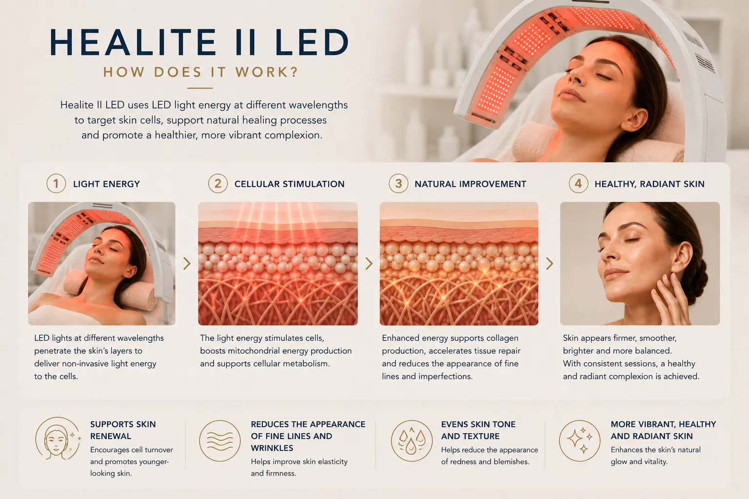 How Healite II LED light therapy works for cellular activity and skin recovery Istanbul