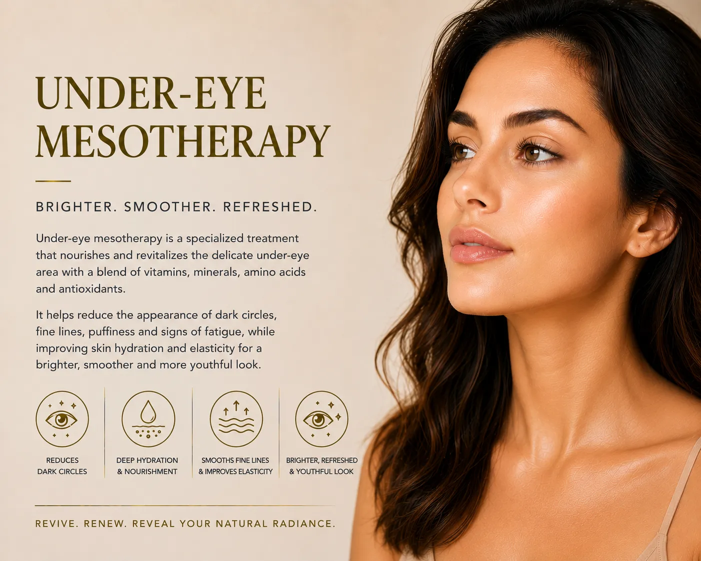 Under eye mesotherapy in Istanbul for hydration skin quality and tired eye appearance
