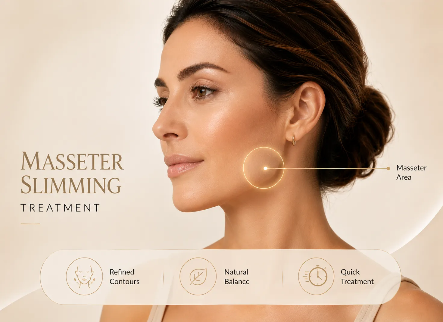 Masseter slimming treatment in Istanbul for jaw clenching and lower face contouring