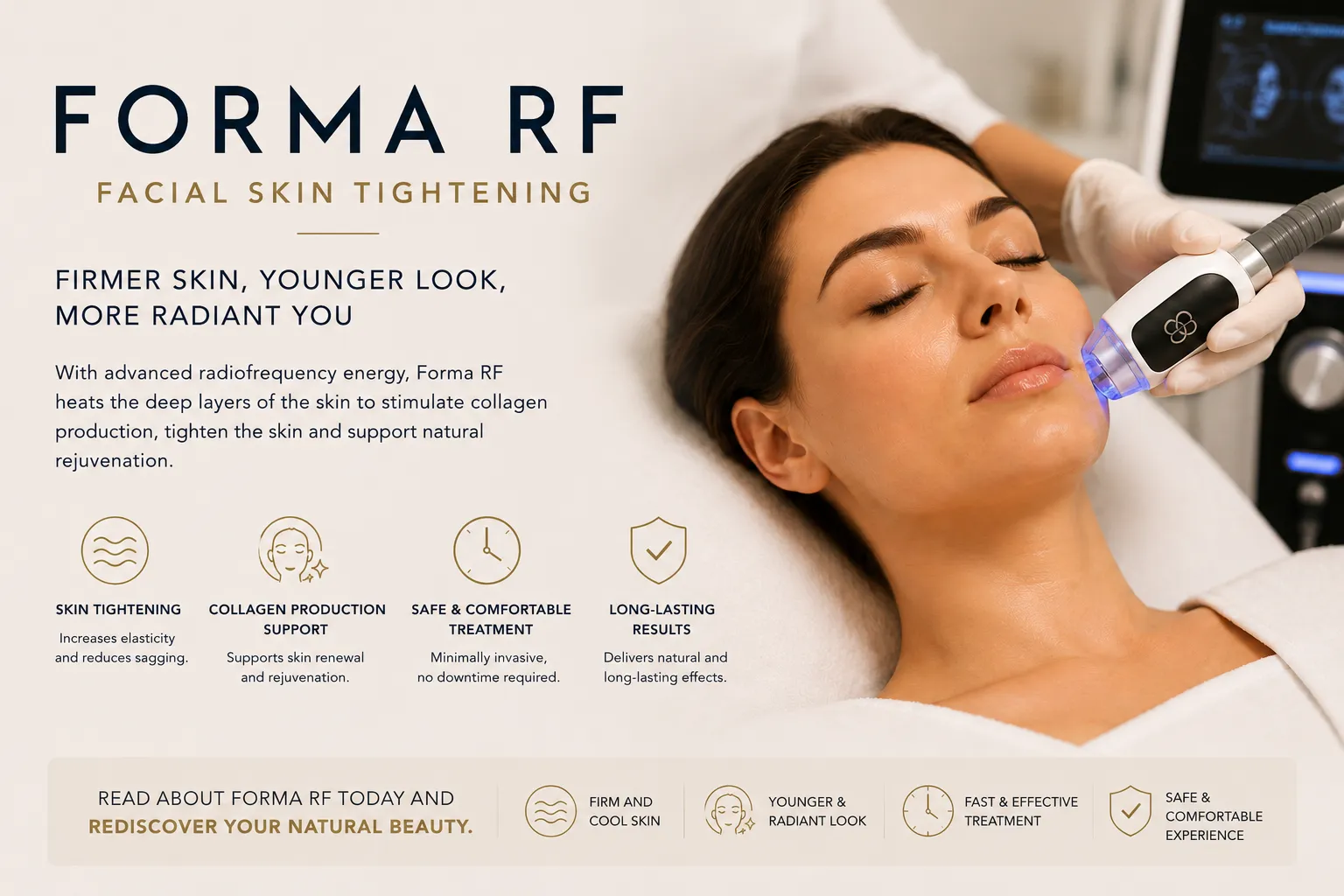 Forma RF facial skin tightening in Istanbul Levent for skin firmness and collagen support