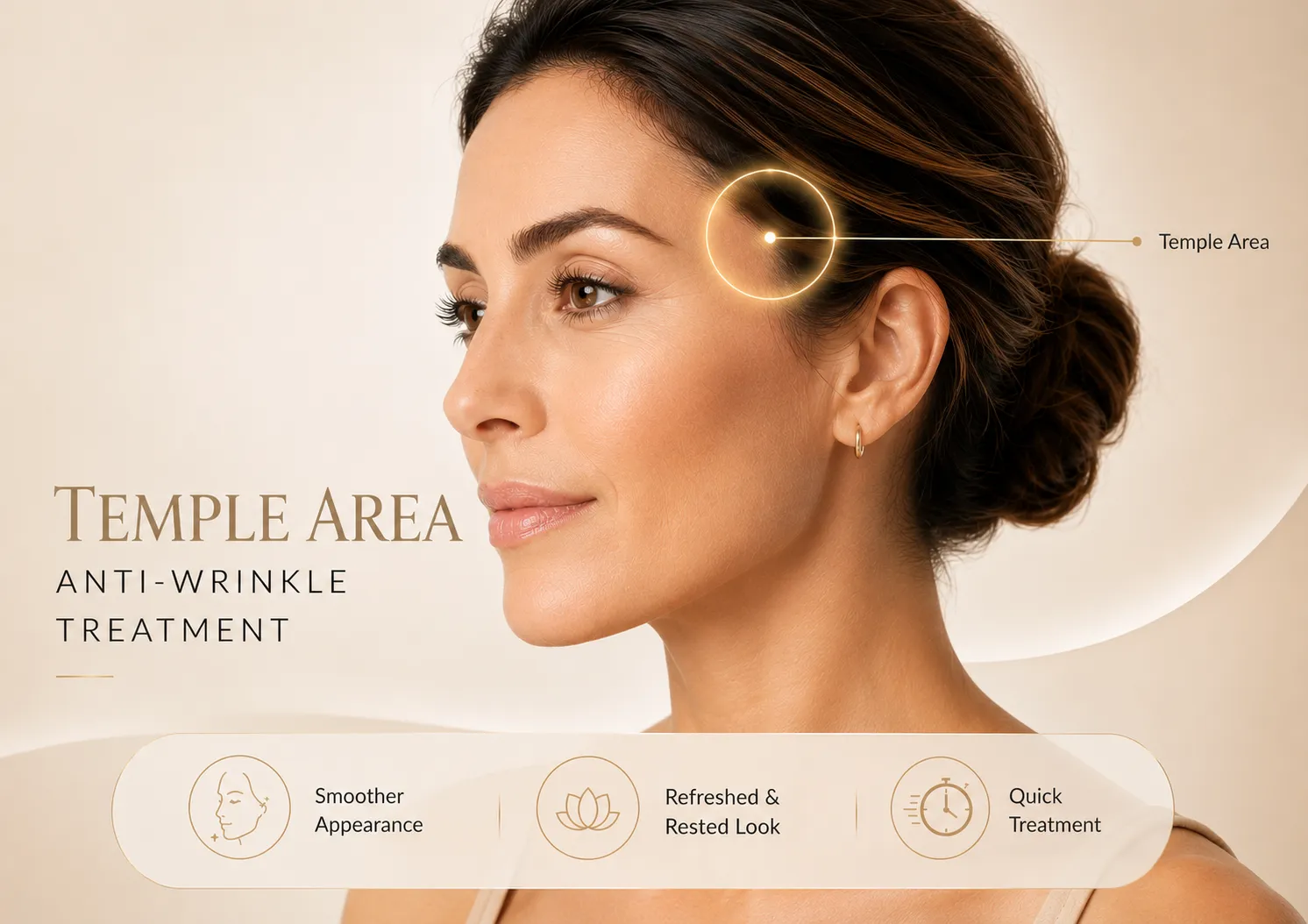 Temple filler in Istanbul for hollow temples and natural upper face balance