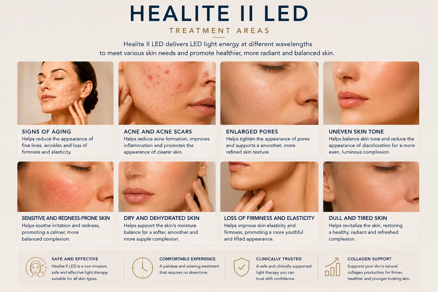 Healite II LED treatment areas face neck decollete sensitive skin Istanbul Levent