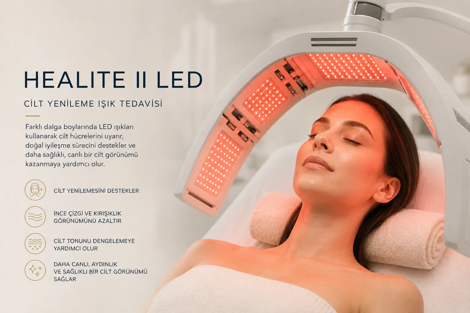 Healite II LED cilt yenileme tedavisi Istanbul Levent Efem Clinic