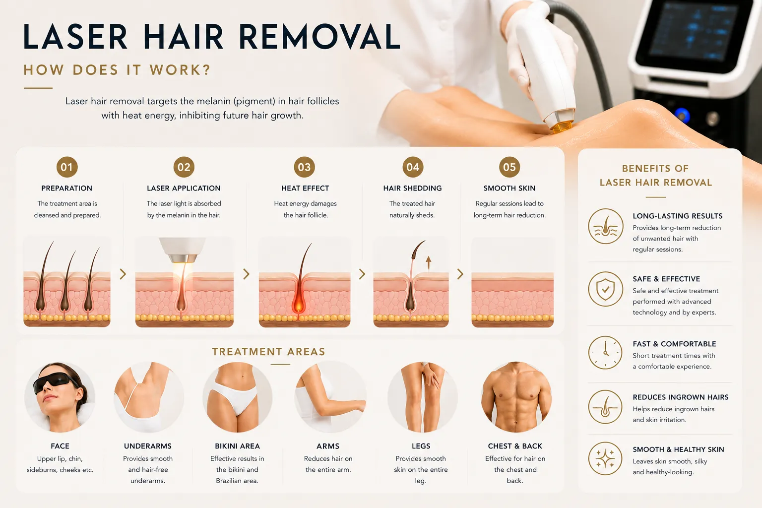 How laser hair removal works by targeting hair follicles with controlled light energy Istanbul
