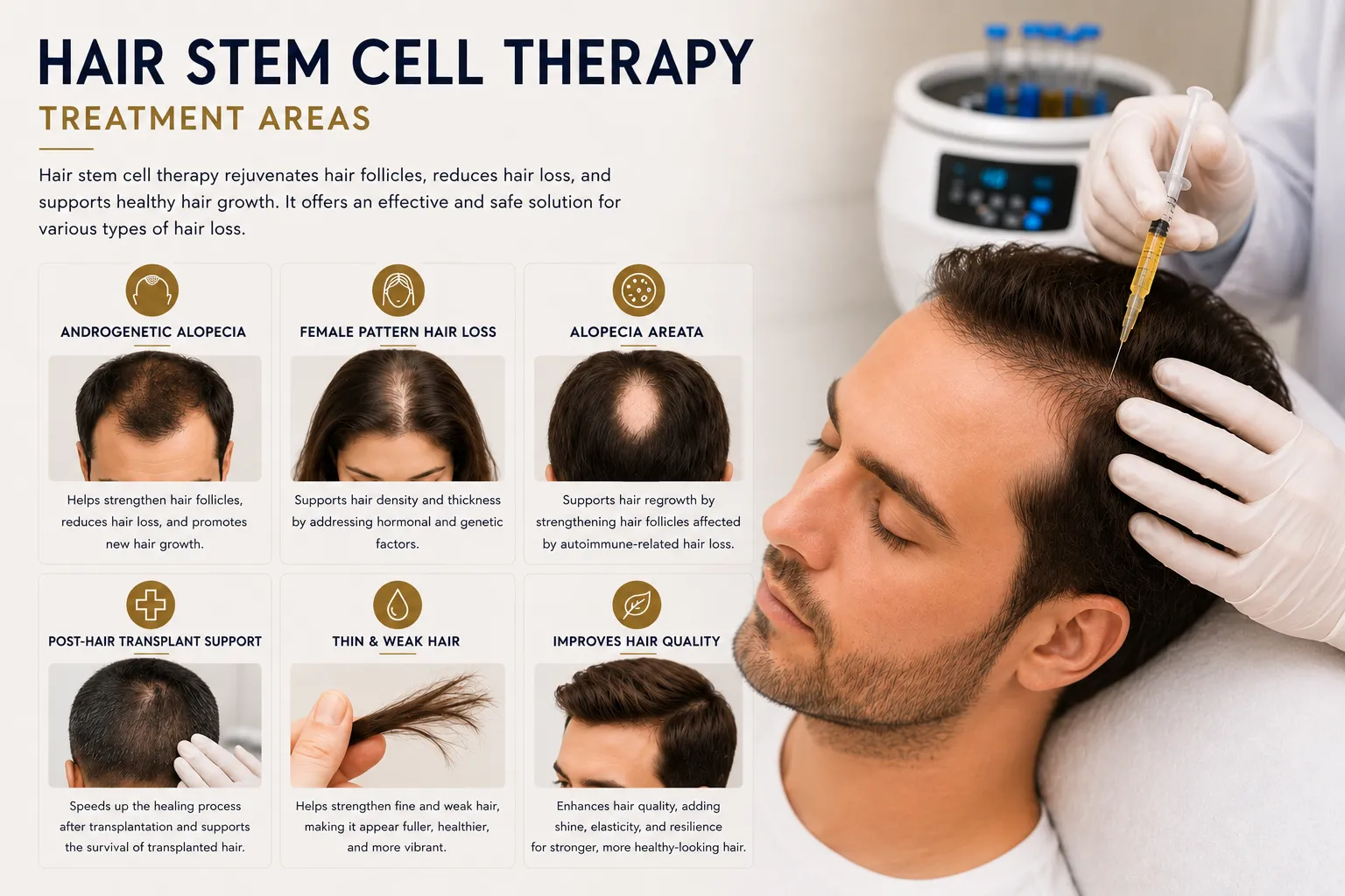 Hair stem cell therapy planning in Istanbul Levent for scalp analysis and hair regeneration support