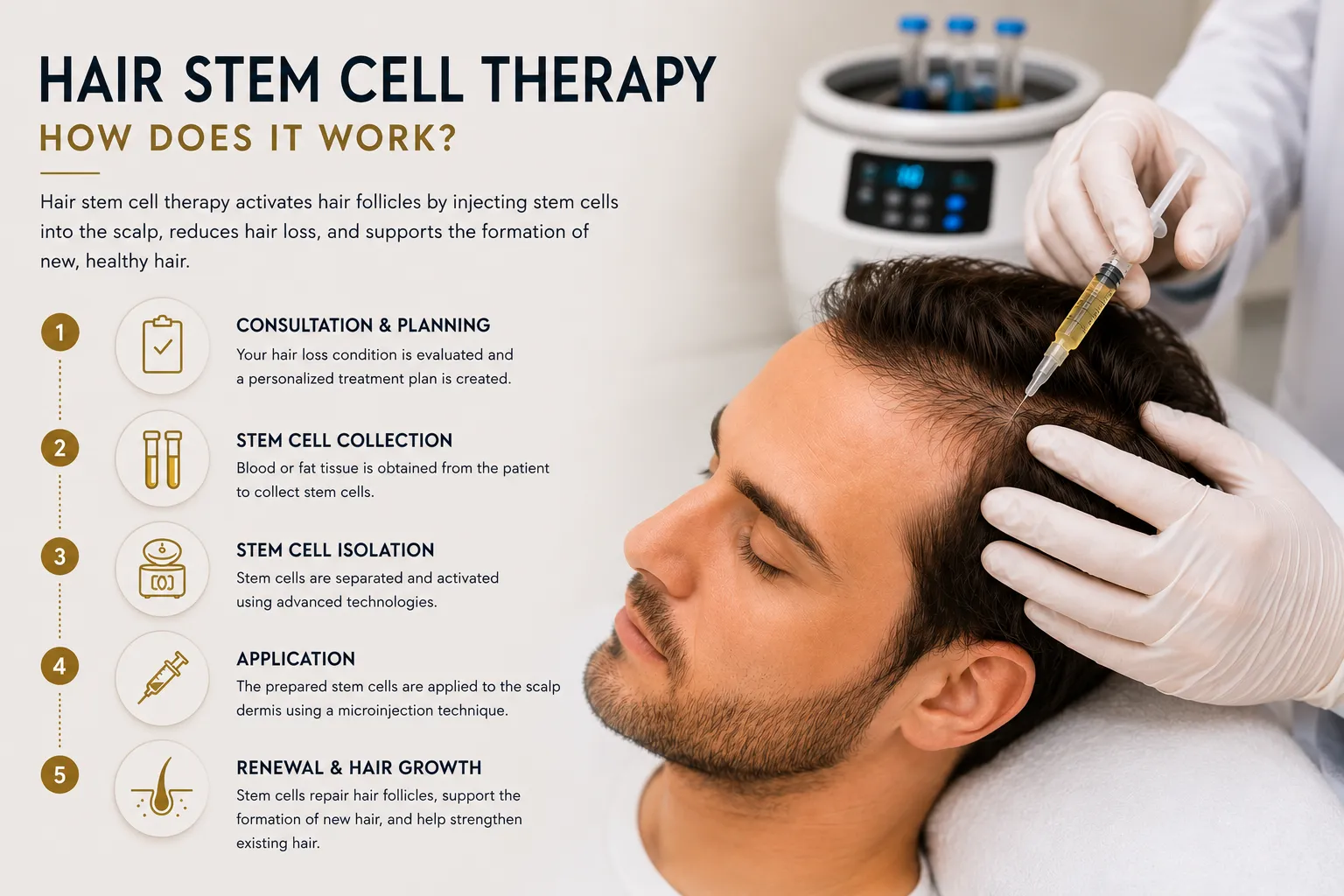 How hair stem cell therapy works for scalp environment hair follicles and regenerative support Istanbul