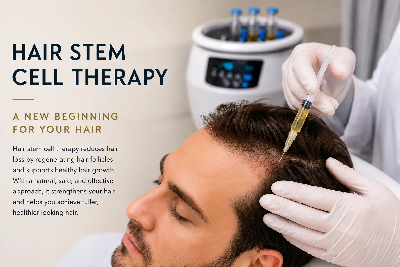 Hair stem cell therapy in Istanbul Levent for hair follicles scalp health and regenerative hair support