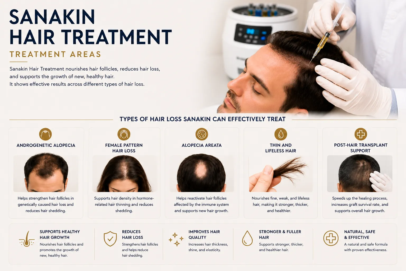 Sanakin hair therapy treatment areas scalp regenerative hair treatment Istanbul Levent