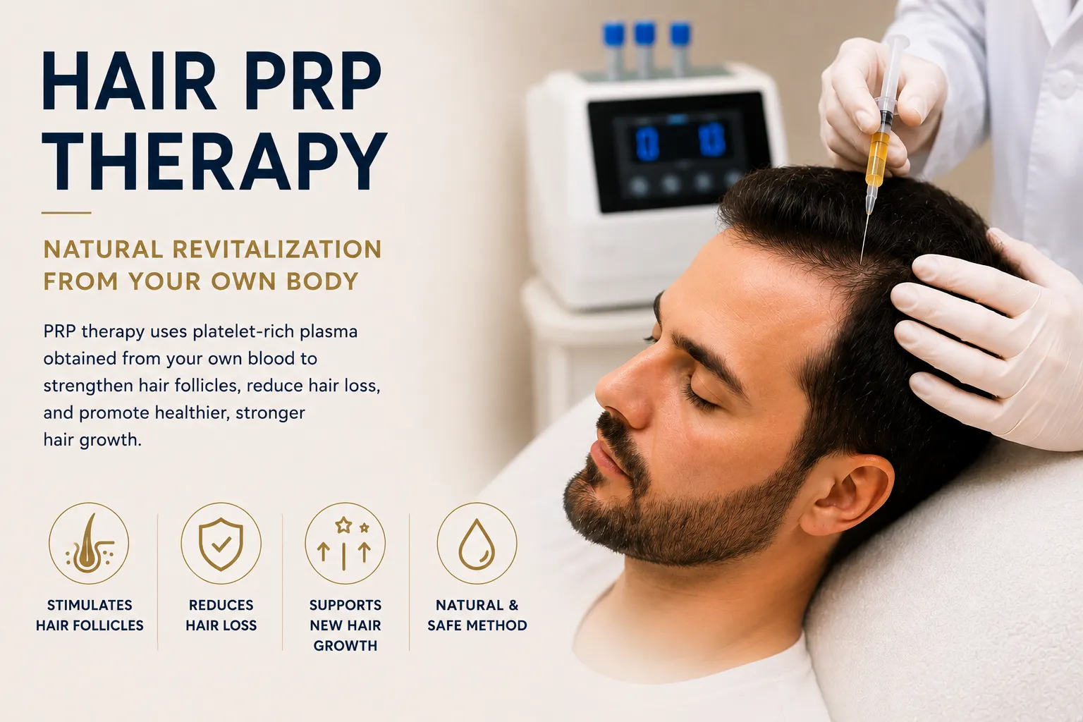 Hair PRP treatment in Istanbul Levent for hair follicle and scalp support