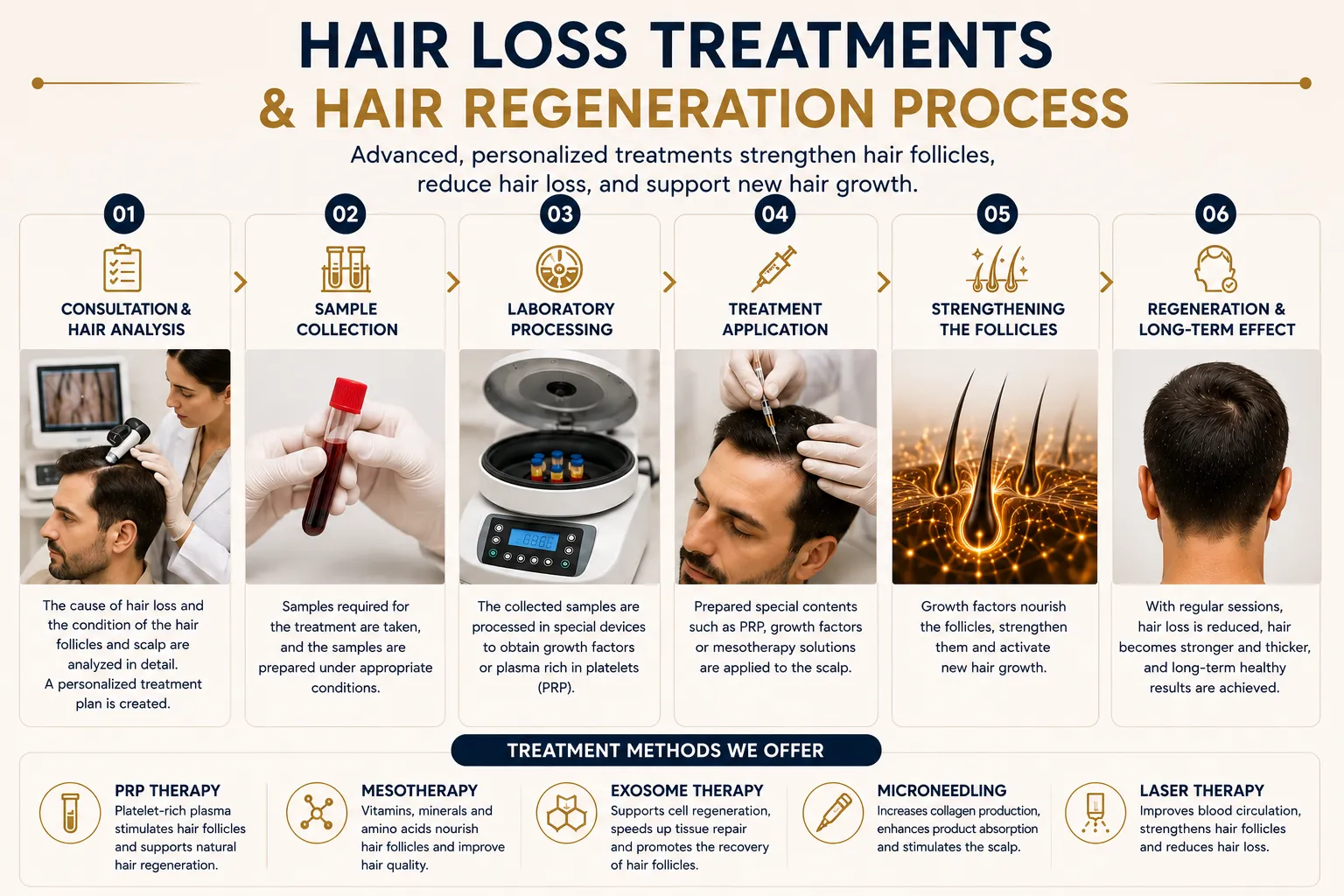Hair loss treatment process in Istanbul Levent from scalp analysis to personalized protocol
