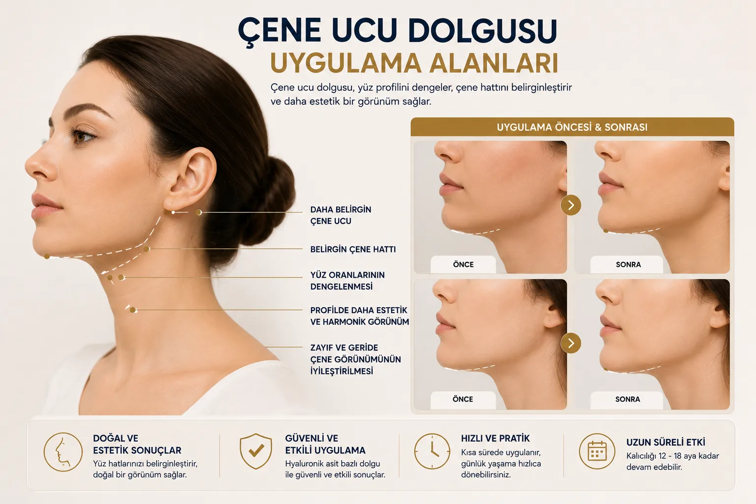 &Ccedil;ene ucu dolgusu tedavi alanları profil alt y&uuml;z oranı ve &ccedil;ene kont&uuml;r&uuml; Istanbul Levent
