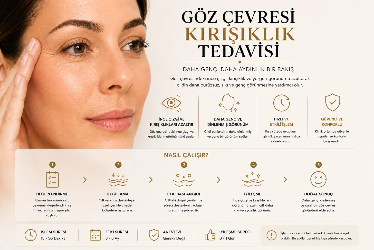 G&ouml;z &ccedil;evresi botoksu nasıl &ccedil;alışır kaz ayağı &ccedil;izgileri ve mimik kasları Istanbul