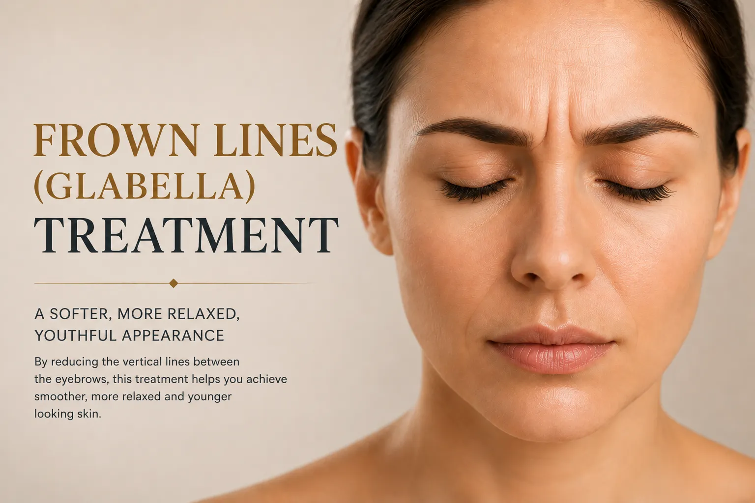 Frown Lines Botox in Istanbul Levent for glabella lines and natural expression