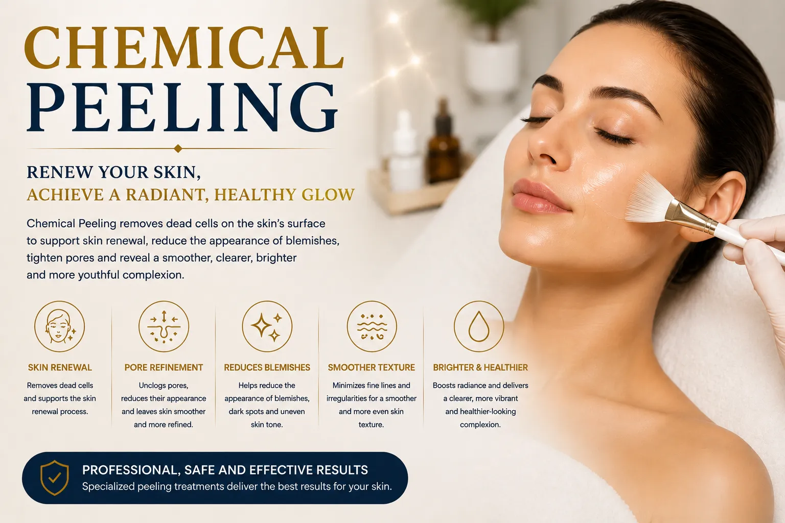 Chemical peel in Istanbul Levent for pigmentation uneven skin tone acne texture and skin renewal