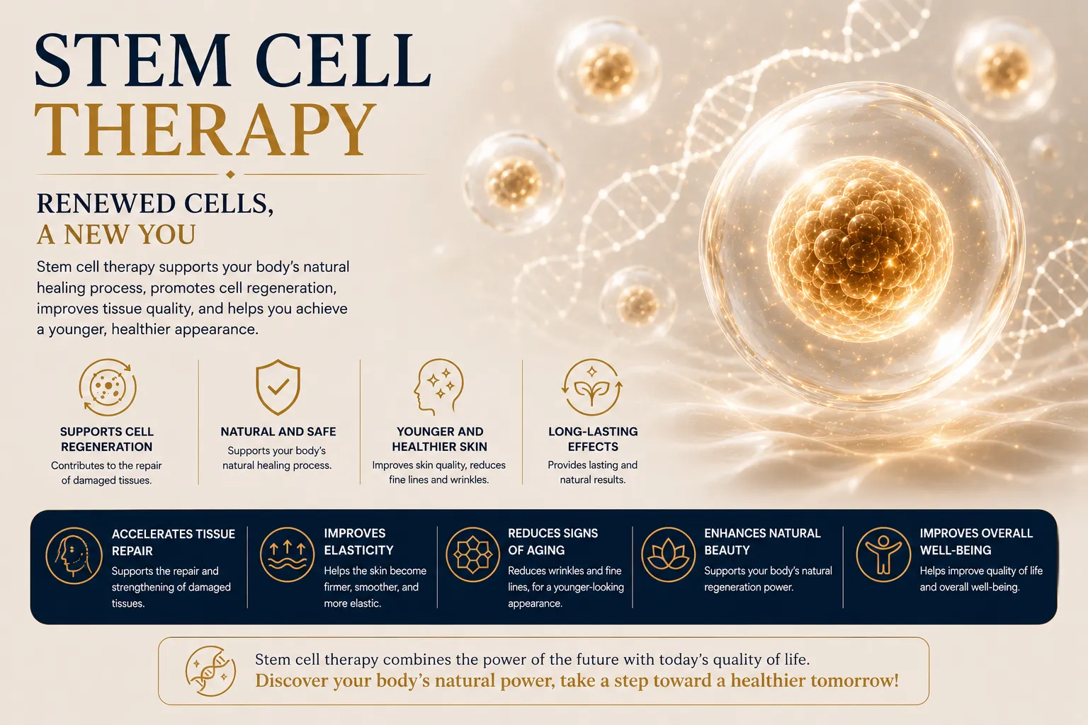 Stem cell therapy in Istanbul Levent for regenerative skin renewal and hair follicle support