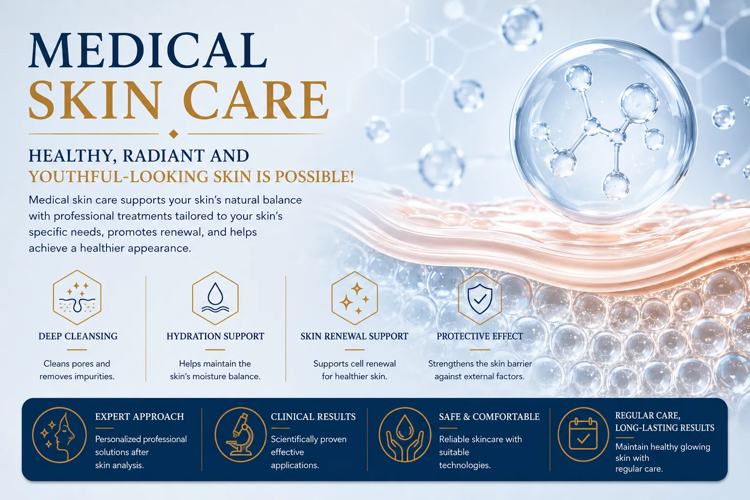 Medical skin care in Istanbul Levent for professional cleansing hydration and skin barrier support