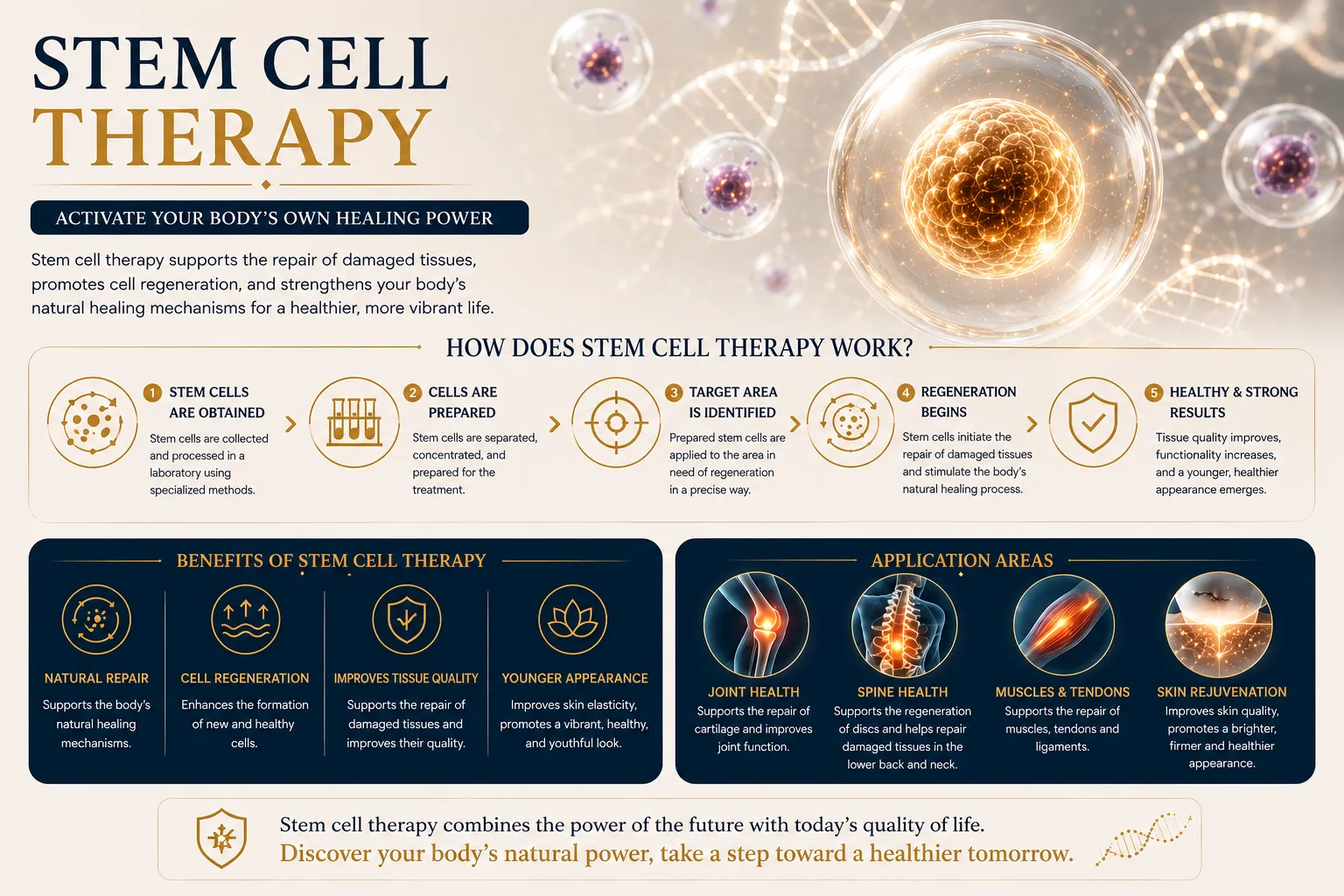 How stem cell therapy works for cellular renewal skin quality and hair tissue support in Istanbul