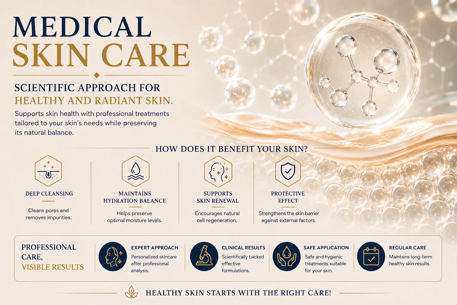 How medical skin care works with skin analysis pore cleansing hydration and barrier support in Istanbul