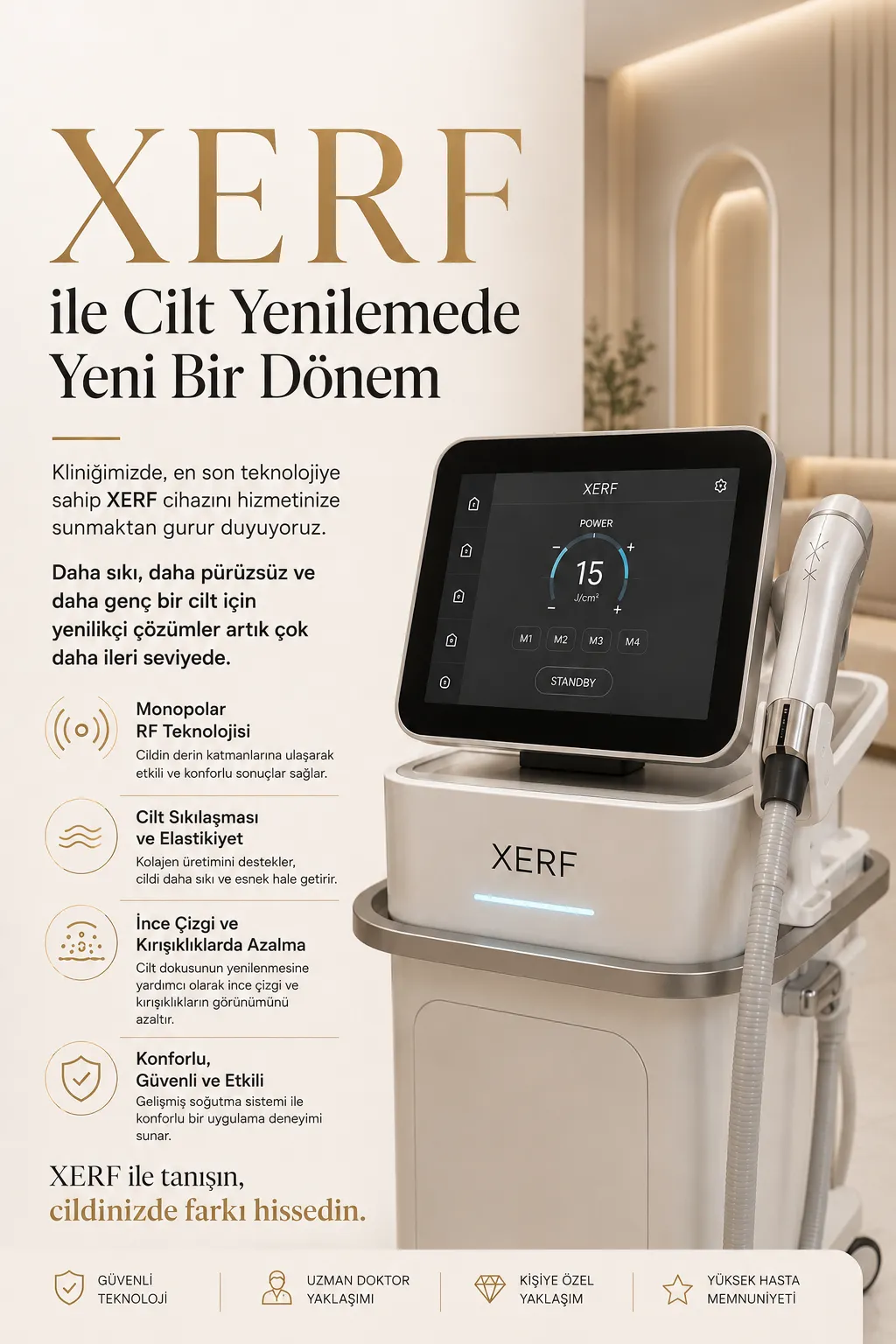 Efem Clinic İstanbul&rsquo;da XERF cilt sıkılaştırma tedavisi