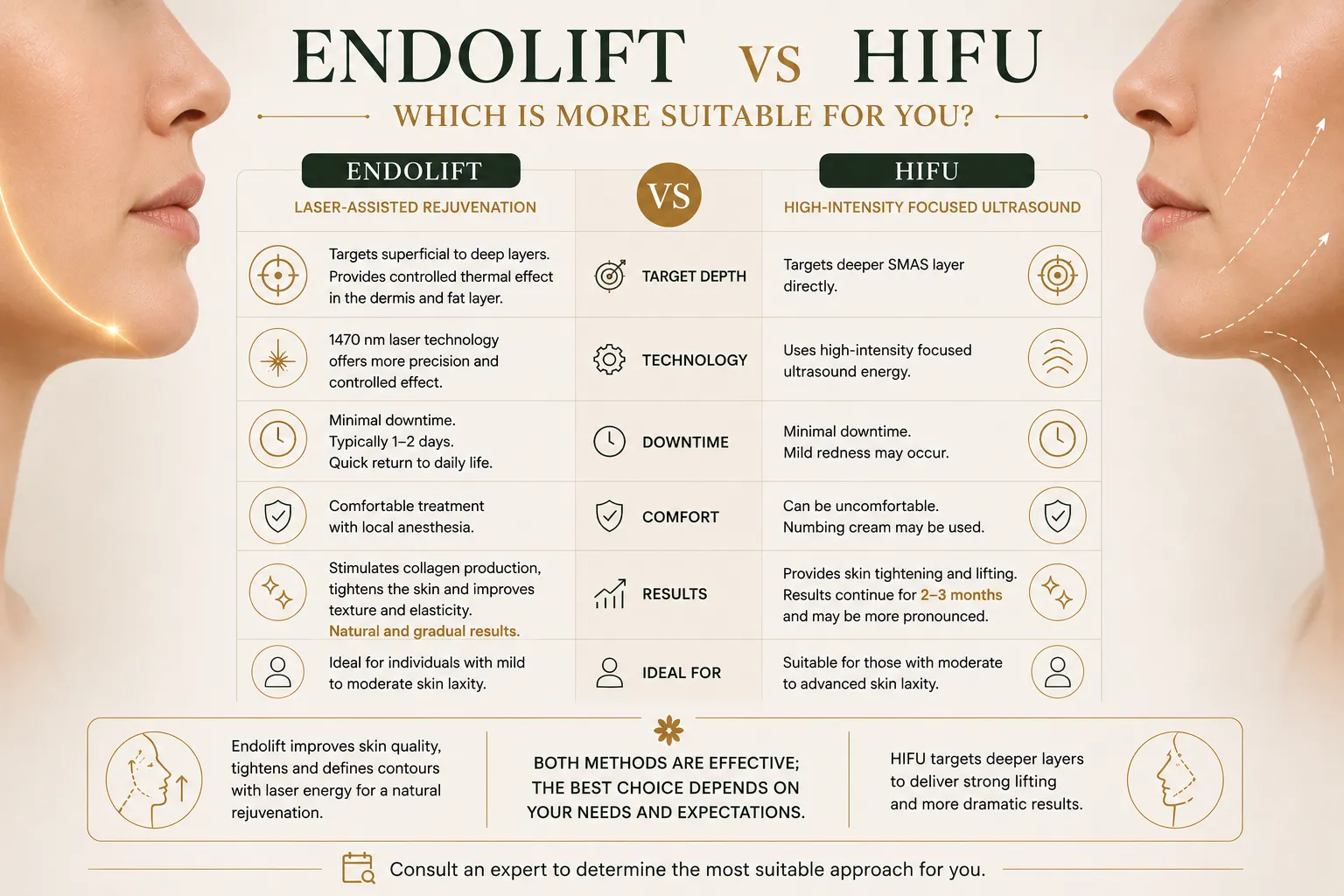 Endolift vs Hifu