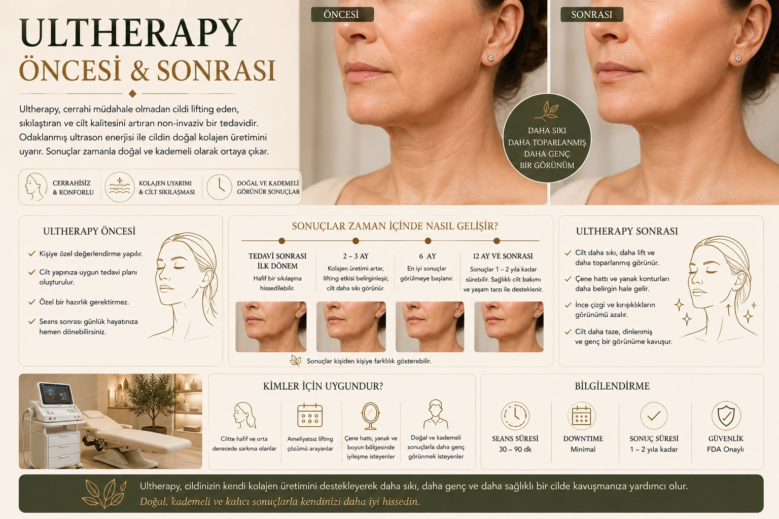 Ultherapy Öncesi Sonrası