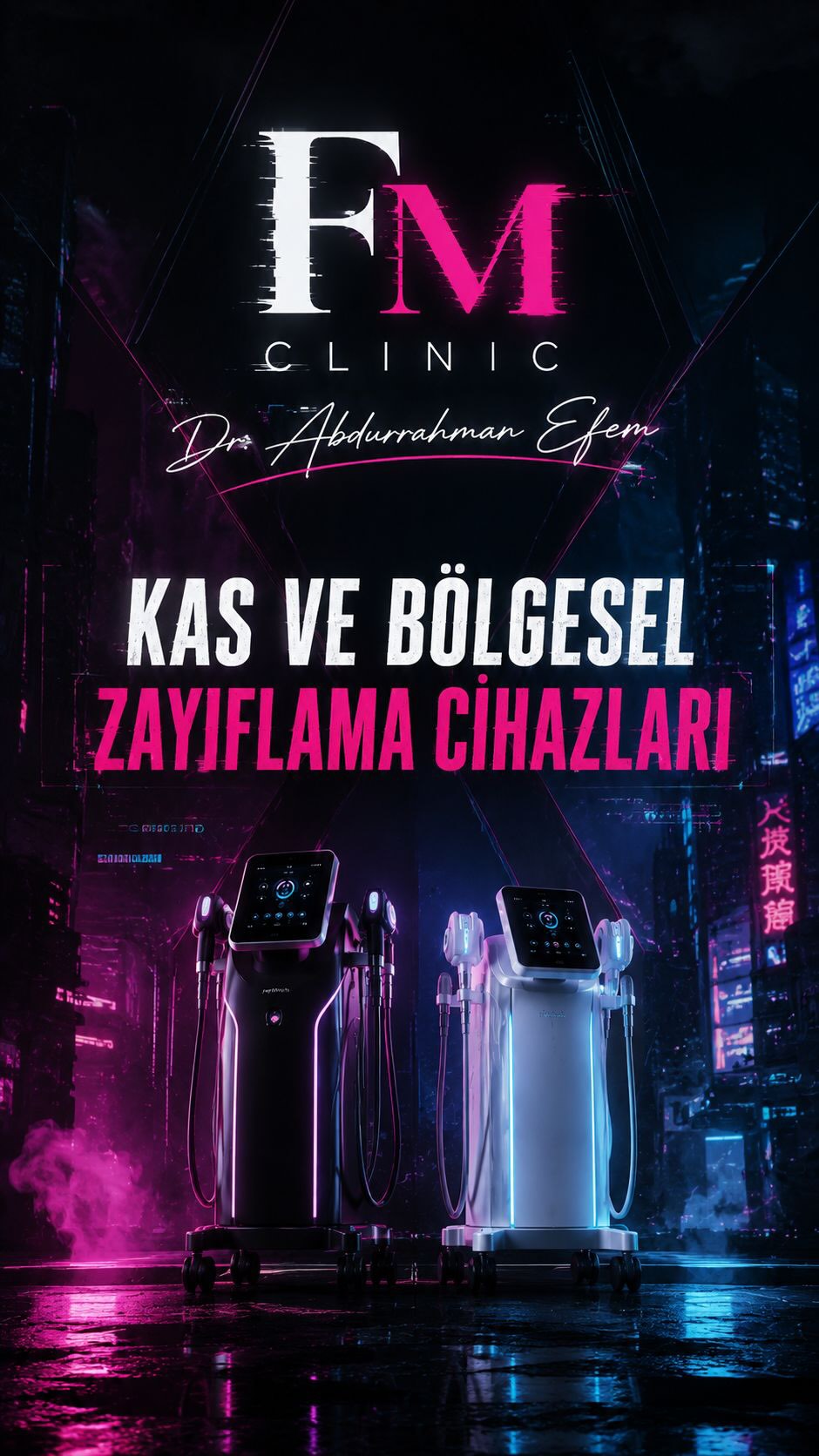 Kliniğimizdeki bölgesel incelme ve vücut şekillendirme cihazlarını; hem bir gym bro hem de bizim biricik sosyal medya yönetic